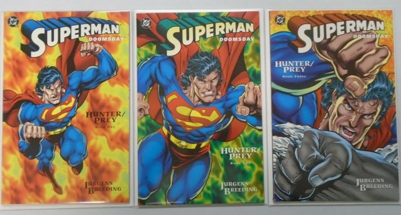 Superman Doomsday Hunter Prey, Set:#1-3, NM (1994)