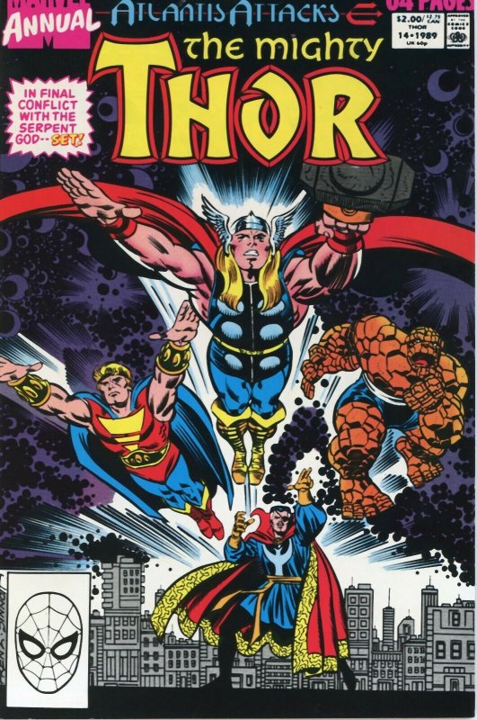 THOR Annual #14 Atlantis Attacks Crossover MARVEL COMICS 1989