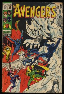 Avengers #61 John Buscema Cover Art! 1969 Black Panther!