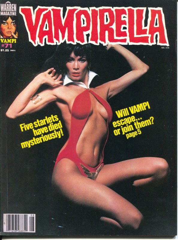 Vampirella #71 1978-Warren-spicy Barbara Leigh photo cover-Nicola Cuti-FN