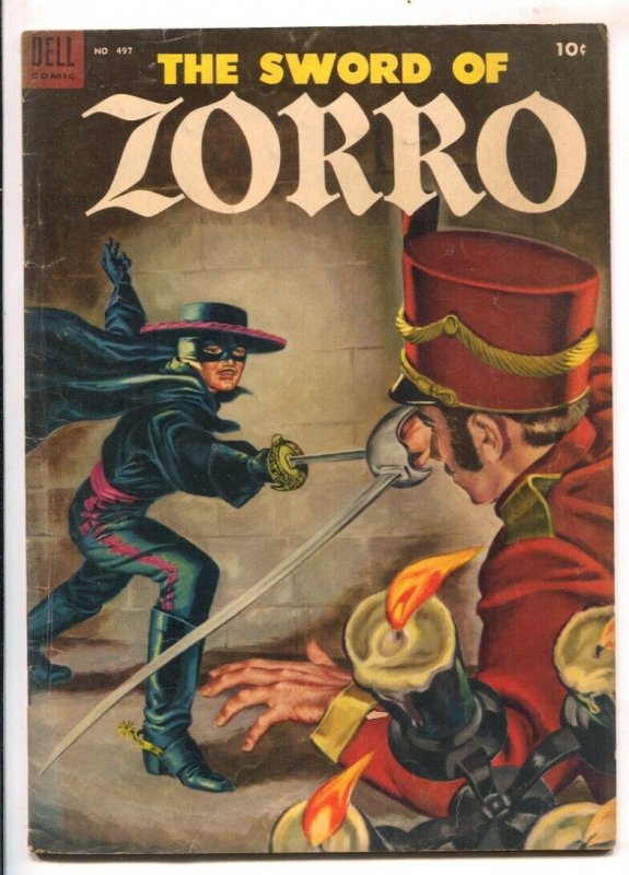 Sword of Zorro-Four Color Comics #497 1953-Dell-Everett Raymond Kunstler art-...