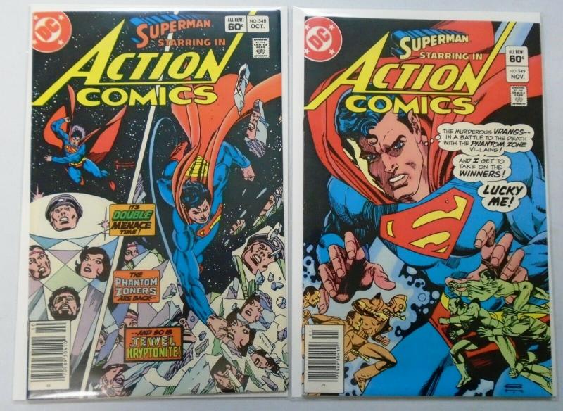 Late Bronze Age Action Comics Lot From:#500-549, 42 Diff. Average 7.0 (1979-83)