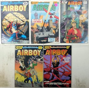 Airboy Lot of 5 #8, 11, 12, 13, vs Air Maidens 1 1986 Eclipse 1st Print Comics