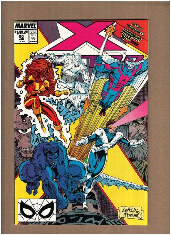 X-Factor #50 Marvel Comics 1990 Todd McFarlane & Rob Liefeld Cover NM- 9.2