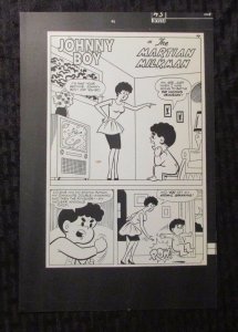 1966 SUMMER FUN #54 Stat Production Art FVF 6.5x10.5 Johnny Boy p.44 Title Page