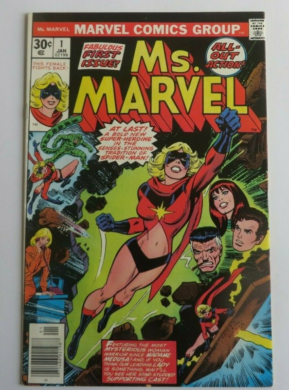 Ms. Marvel #1 FN/VF Key Issue Marvel Bronze Age Comic 1977