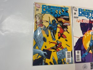 3 Blue Beetle DC Comic Books #31 32 33 Batman Superman Flash Booster Gold 4 J200