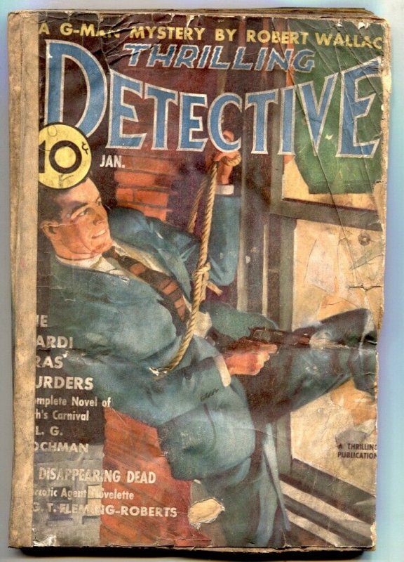 Thrilling Detective Pulp January 1938- Mardi Gras Murders- reading copy