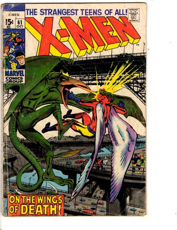 (Uncanny) X-Men #61 VG/FN Marvel Comic Book Sentinels Iceman Beast Cyclops CR54B