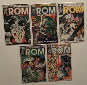 Rom #8,16,18,19,20 1980 Lot Marvel Comics