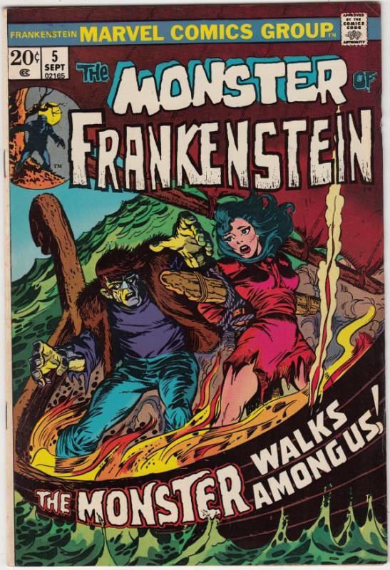 Frankenstein, the Monster of #5 (Sep-73) VG+ Affordable-Grade Frankenstein