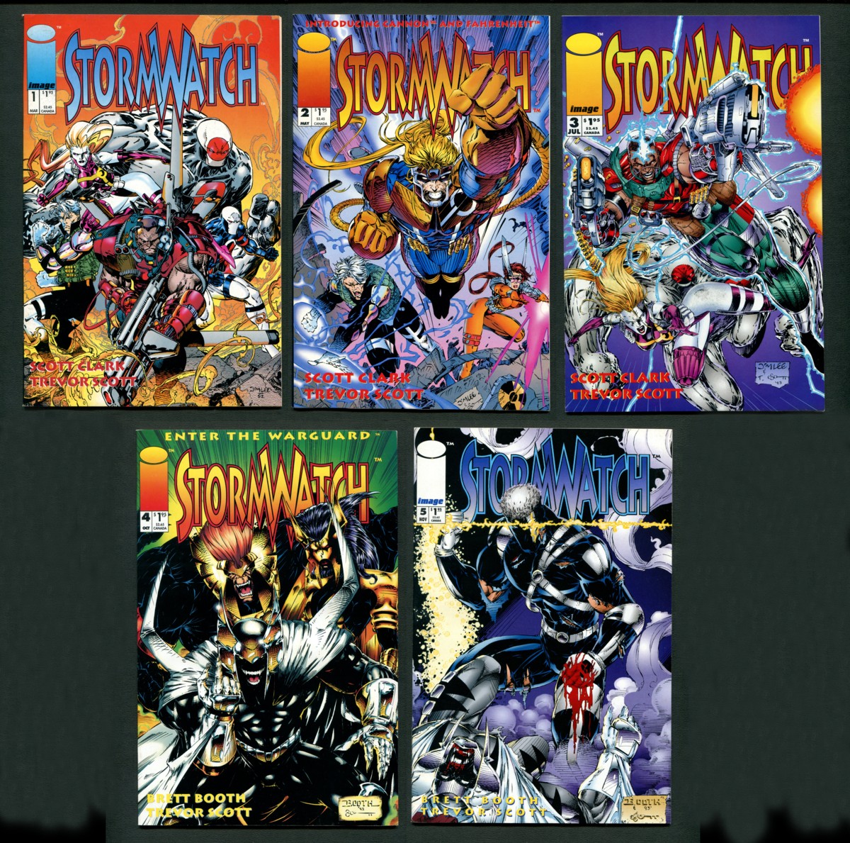Stormwatch #1 #2 #3 #4 #5 (SET) / VFN - NM / Jim Lee / Image