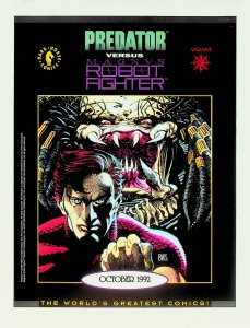 Dark Horse Comics - Predator vs. Robot Fighter Poster (Oct 1992) - Pre-owned