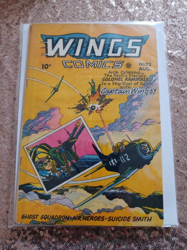 Wings Comics #72 - Aug. 1946, Fine - Very Fine Condition