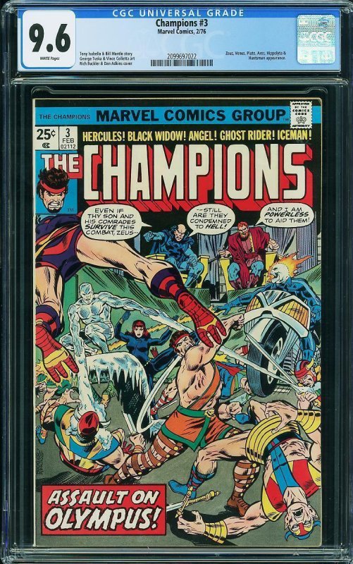 Champions #3 (1976) CGC 9.6 NM+
