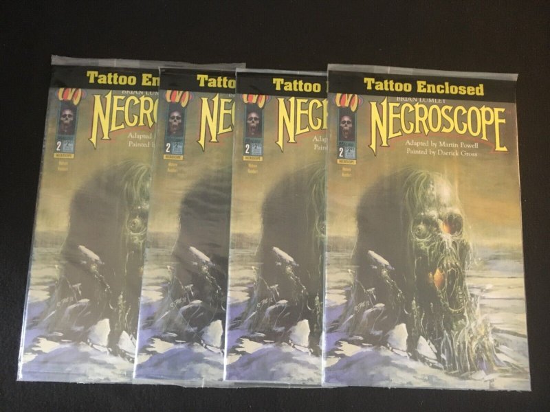 NECROSCOPE #2 Four Sealed Copies with Tattoos, VFNM Condition 