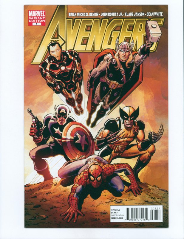 Avengers #1 John Romita Sr. Variant Cover Cameo of the Next Avengers