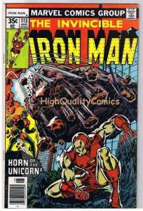 IRON MAN #113, FN, Tony Stark, Pollard, Unicorn, 1968, more IM in store