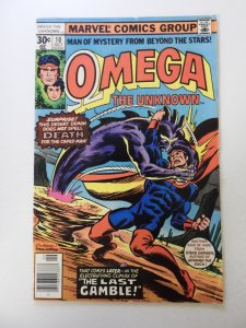 Omega the Unknown #10 (1977) FN+ condition  ink back cover