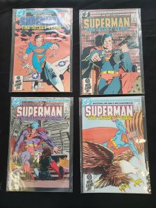 SUPERMAN 4PC (VF/NM) THE SECRET YEARS, DREAMS AND SCHEMES AND FEELING PROUD 1985