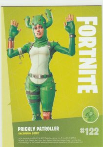 Fortnite Prickly Patroller 122 Uncommon Outfit Panini 2019 trading card series 1