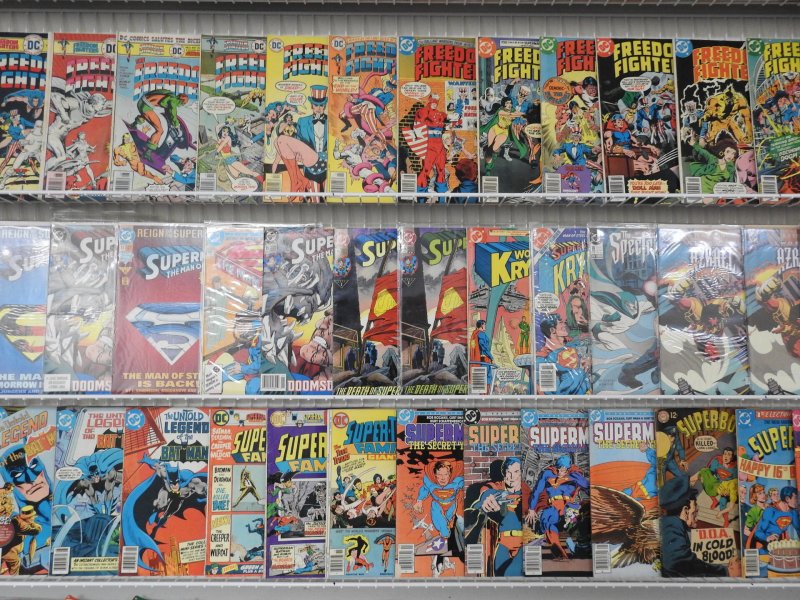 Huge Lot 170+ Comics W/ Batman, Freedom Fighters,  All-Star Squadron+ Avg VG+!!