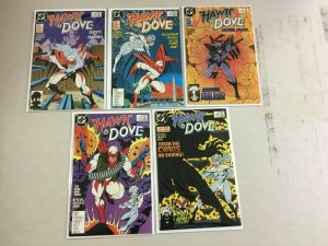 Hawk and Dove set #1-5 8.5 VF+ (1988 2nd Series)