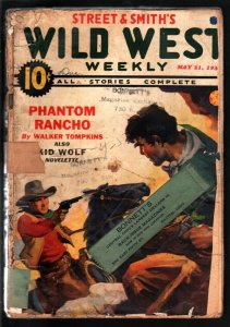 WILD WEST WEEKLY 5/21/1938-WESTERN PULP-PHANTOM RANCHO FR/G