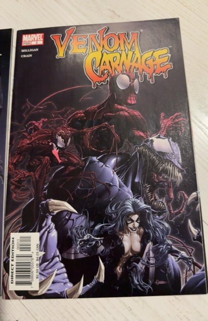 Venom vs. Carnage #2 & #3 (2004) mini series crane art