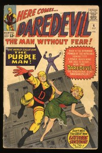 Daredevil #4 GD/VG 3.0 1st Appearance Killgrave, the Purple Man!