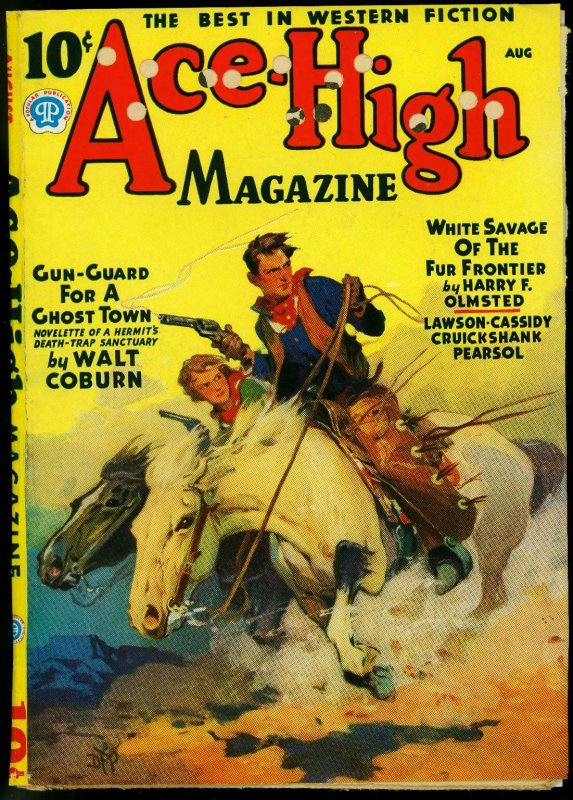 PULP PROOF ACE-HIGH WESTERN AUG 1937 ART LAWSON ESTATE