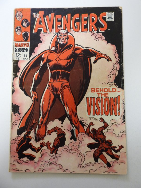 The Avengers #57 (1968) 1st appearance of The Vision GD+ see description