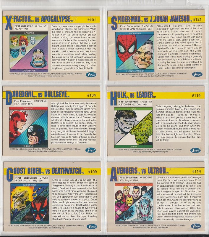 Marvel Universe II Trading Cards(Impel, 1991)