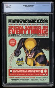 All-New Wolverine #1 CGC NM/M 9.8 White Pages 1st X-23 in Wolverine Costume!