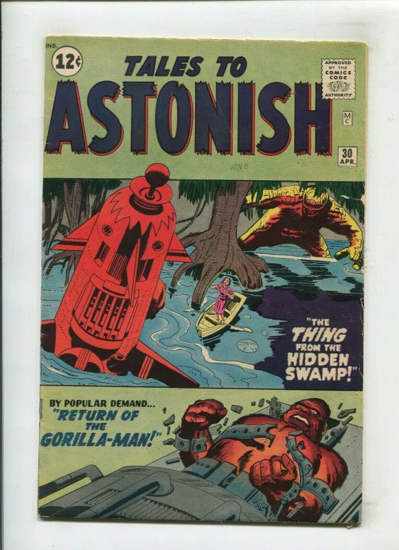 TALES TO ASTONISH #30 (6.5) RETURN OF THE GORILLA MAN!! 1961