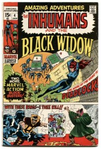 Amazing Adventures #4 1971- INHUMANS- BLACK WIDOW- VG