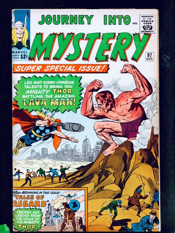 Journey Into Mystery #97, Marvel 1963, 1st app of Lava Ma. 6.0