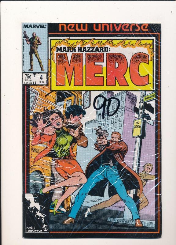 MARVEL Mark Hazzard MERC MX SERIES LOT #1,3,4,5,8 VG/FINE (SIC248)