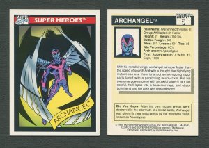 1990 Marvel Comics Card  #21  (Archangel)   NM