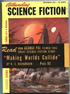 ASTOUNDING SCIENCE FICTION-NOV 1951-WHEN WORLDS COLIDE-GEORGE PAL FILM EDITION 