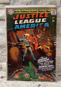 JUSTICE LEAGUE OF AMERICA #45 SEKOWSKY 1st App SHAGGY MAN DC Comics Low Grade