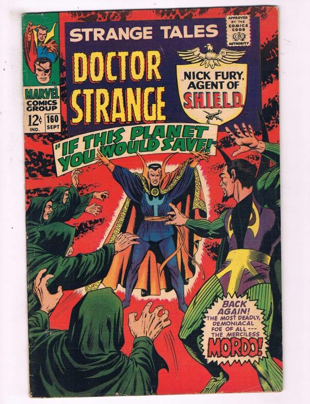 Strange Tales # 160 VG Marvel Comic Book Dr. Strange Nick Fury SHIELD BN4