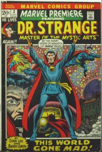 MARVEL PREMIERE #3 VG/FN 1972 1st Doctor Strange Issue MCU Marvel Comics 