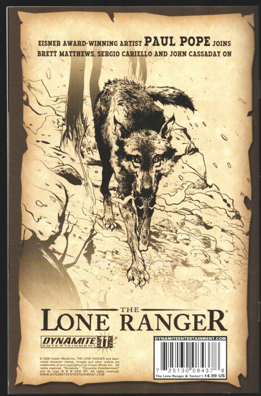 Lone Ranger & Tonto #1 2008-Dynamite-1st issue-Western adventure