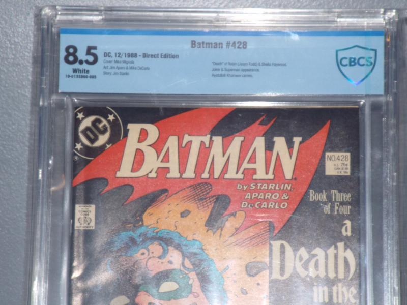 Batman #428, CBCS 8.5, White Pages, 1st Print - New In Stock!