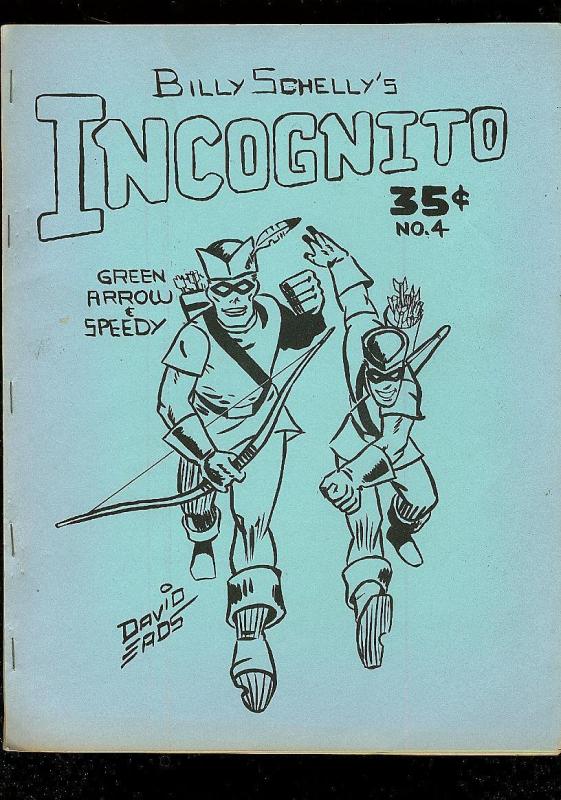 INCOGNITO FANZINE #4-GREEN ARROW-ROY THOMAS-H ROGOFSKY FN