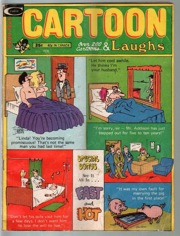 Cartoon Laughs 2/1973-Don Orehek-Dan DeCarlo-cartoons-comics-gags-VG