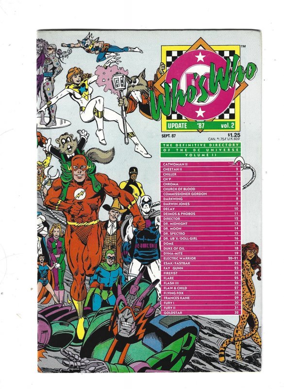Who's Who: Definitive Directory of the DC Universe Update '87 #1 th...