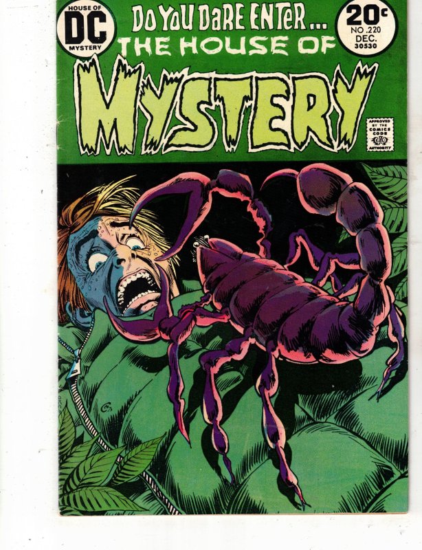 House of Mystery #220 (1973) PRICE DROP! VF Scorpion cover DC Horror Wow!