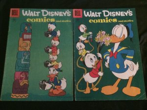 WALT DISNEY'S COMICS AND STORIES #186, 188 VG Condition